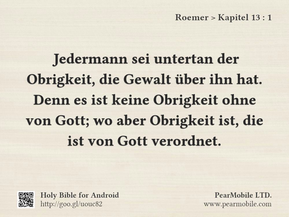 Roemer, Kapitel 13:1